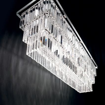 Ideal Lux - Кристален пендел MARTINEZ 8xE14/40W/230V лъскав хром