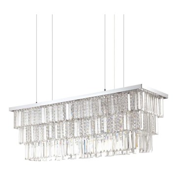 Ideal Lux - Кристален пендел MARTINEZ 8xE14/40W/230V лъскав хром