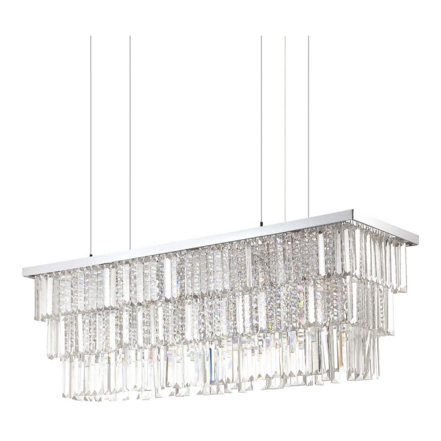 Ideal Lux - Кристален пендел MARTINEZ 8xE14/40W/230V лъскав хром