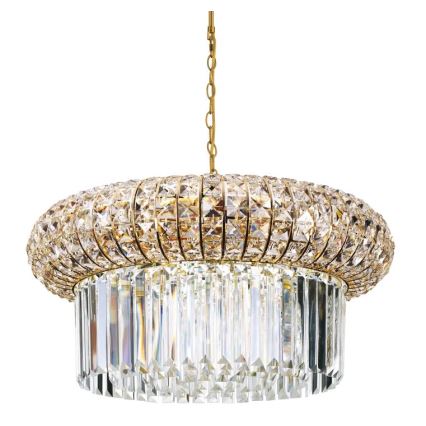Ideal Lux - Кристален пендел NABUCCO 12xE14/40W/230V Ø 60 см златист