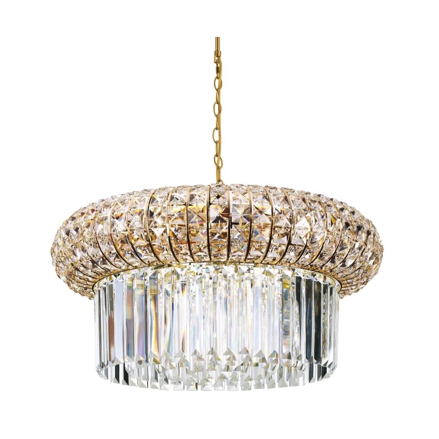 Ideal Lux - Кристален пендел NABUCCO 12xE14/40W/230V Ø 60 см златист