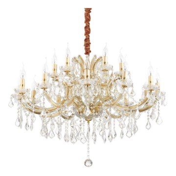Ideal Lux - Кристален пендел NAPOLEON 18xE14/40W/230V Ø 96 см златист