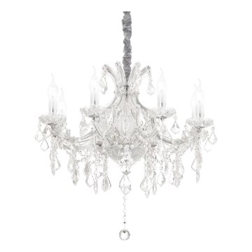 Ideal Lux - Кристален пендел NAPOLEON 8xE14/40W/230V Ø 67 см хром