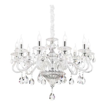 Ideal Lux - Кристален пендел NEGRESCO 10xE14/28W/230V Ø 85 см прозрачен