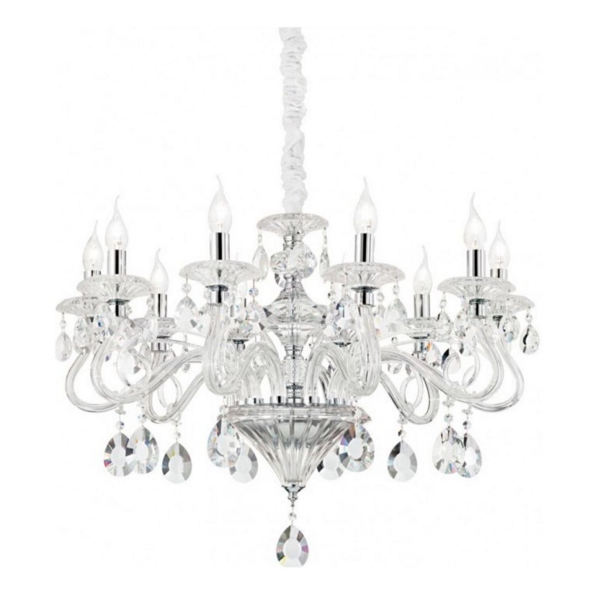 Ideal Lux - Кристален пендел NEGRESCO 8xE14/28W/230V Ø 73,5 см прозрачен