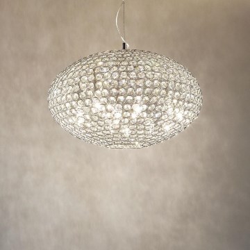 Ideal Lux - Кристален пендел ORION 12xE14/40W/230V Ø 60 см сребрист