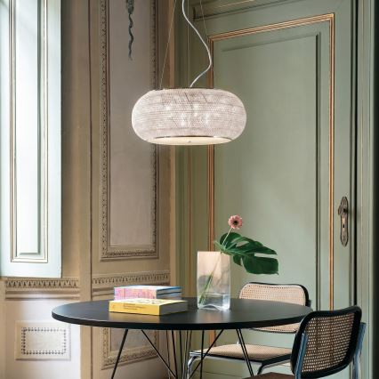 Ideal Lux - Кристален пендел PASHA 6xE14/40W/230V Ø 40 см златист