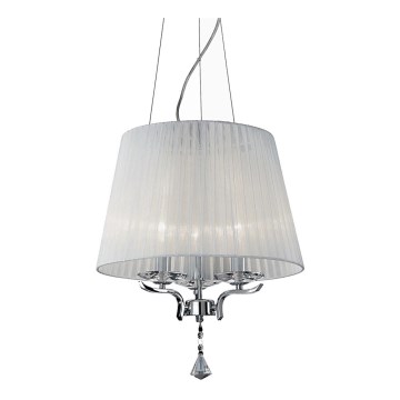 Ideal Lux - Кристален пендел PEGASO 3xE14/28W/230V Ø 40 см лъскав хром