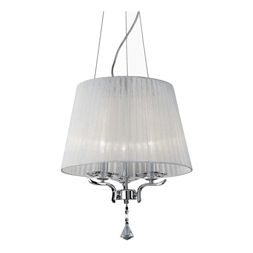 Ideal Lux - Кристален пендел PEGASO 3xE14/28W/230V Ø 40 см лъскав хром