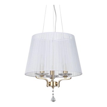Ideal Lux - Кристален пендел PEGASO 3xE14/28W/230V Ø 40 см златист