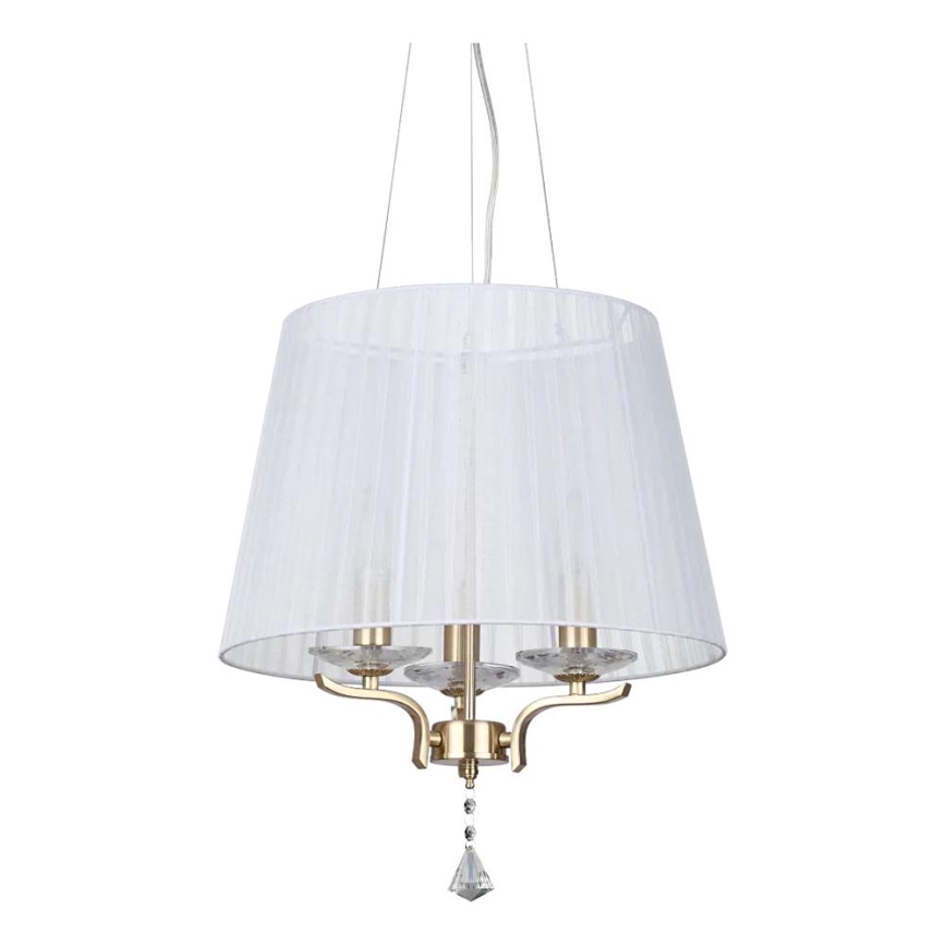 Ideal Lux - Кристален пендел PEGASO 3xE14/28W/230V Ø 40 см златист