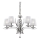Ideal Lux - Кристален пендел PEGASO 5xE14/28W/230V Ø 72 см лъскав хром