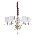 Ideal Lux - Кристален пендел PEGASO 5xE14/28W/230V Ø 72 см златист