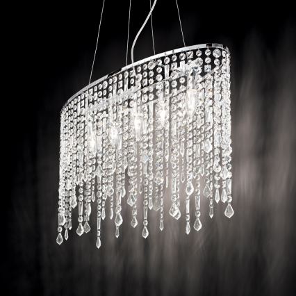 Ideal Lux - Кристален пендел RAIN 5xE14/40W/230V прозрачен