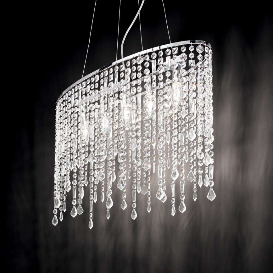 Ideal Lux - Кристален пендел RAIN 5xE14/40W/230V прозрачен