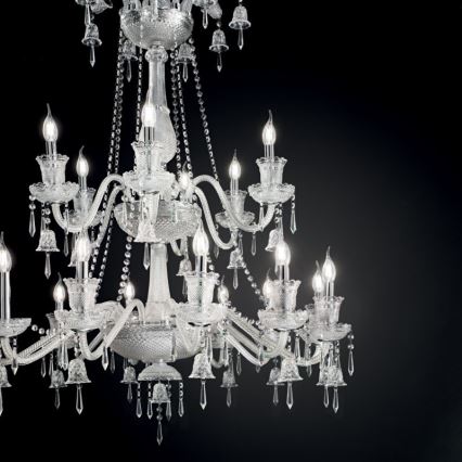 Ideal Lux - Кристален пендел REDENTORE 18xE14/40W/230V Ø 102 см прозрачен