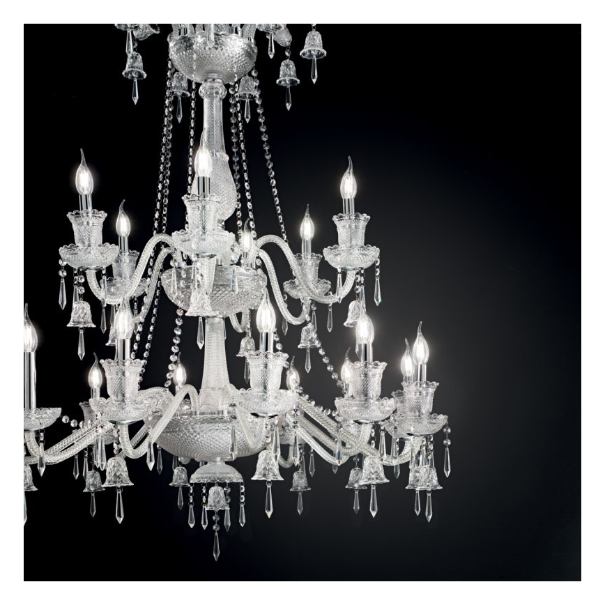 Ideal Lux - Кристален пендел REDENTORE 18xE14/40W/230V Ø 102 см прозрачен