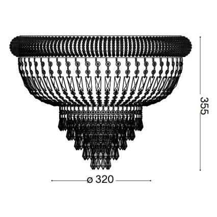 Ideal Lux - Кристален плафон DUBAI 3xE14/28W/230V Ø 32 см лъскав хром