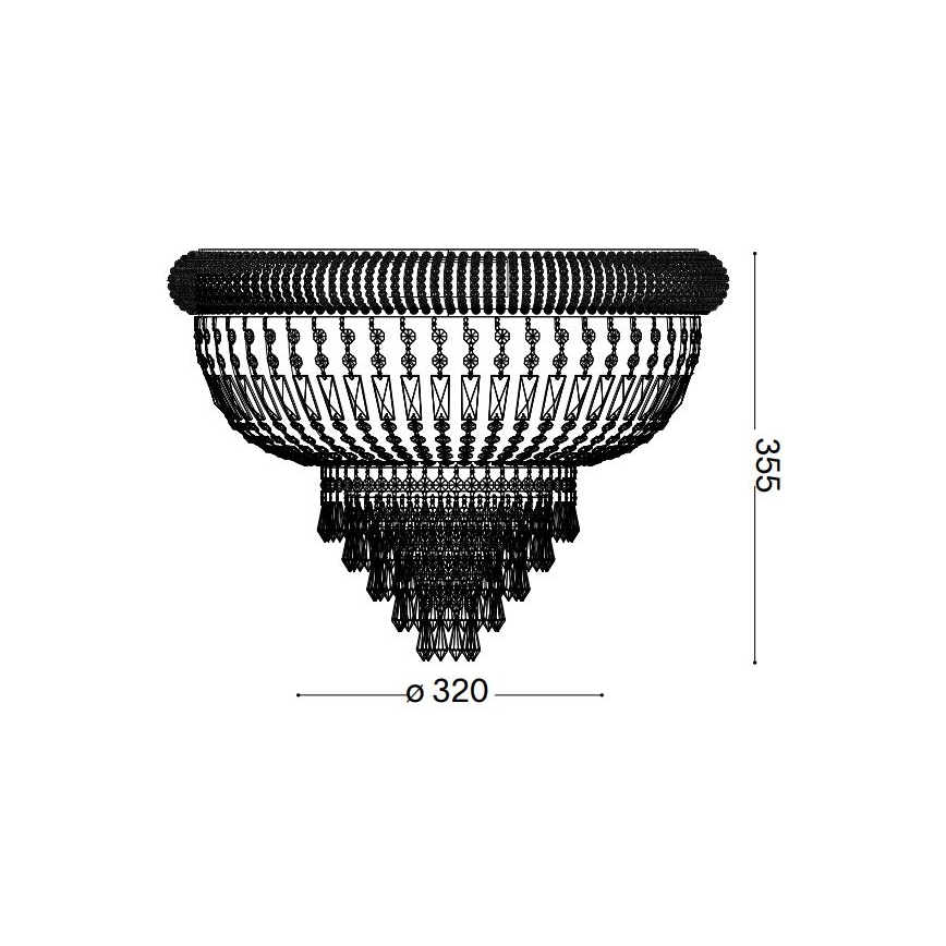 Ideal Lux - Кристален плафон DUBAI 3xE14/28W/230V Ø 32 см лъскав хром