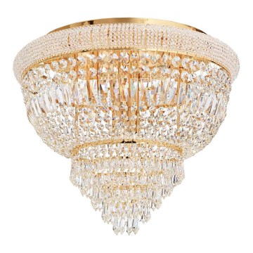 Ideal Lux - Кристален плафон DUBAI 6xE14/28W/230V Ø 52 см златист