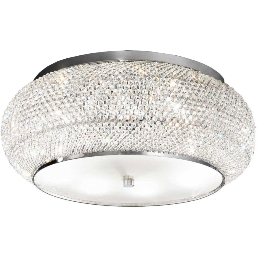 Ideal Lux - Кристален плафон PASHA 10xE14/40W/230V Ø 55 лъскав хром