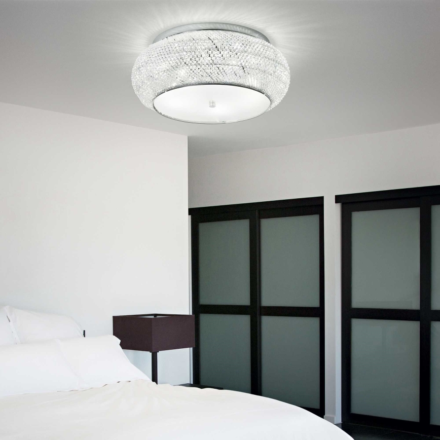 Ideal Lux - Кристален плафон PASHA 10xE14/40W/230V Ø 55 лъскав хром