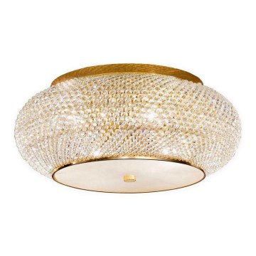 Ideal Lux - Кристален плафон PASHA 10xE14/40W/230V Ø 55 см златист