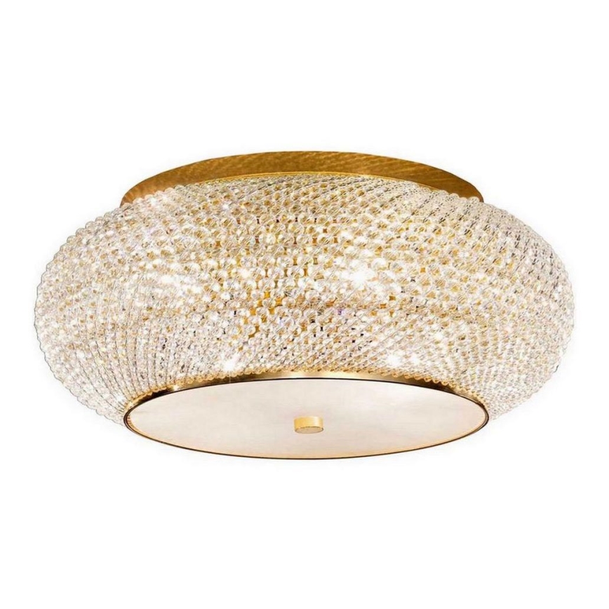 Ideal Lux - Кристален плафон PASHA 10xE14/40W/230V Ø 55 см златист