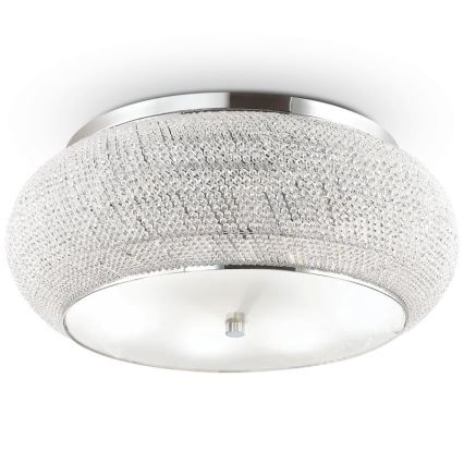 Ideal Lux - Кристален плафон PASHA 14xE14/40W/230V Ø 65 лъскав хром