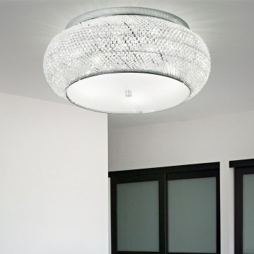 Ideal Lux - Кристален плафон PASHA 14xE14/40W/230V Ø 65 лъскав хром