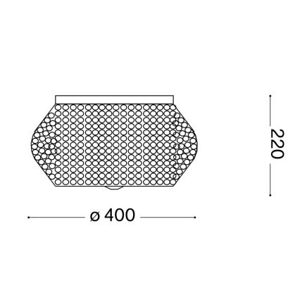 Ideal Lux - Кристален плафон PASHA 6xE14/40W/230V Ø 40 см лъскав хром