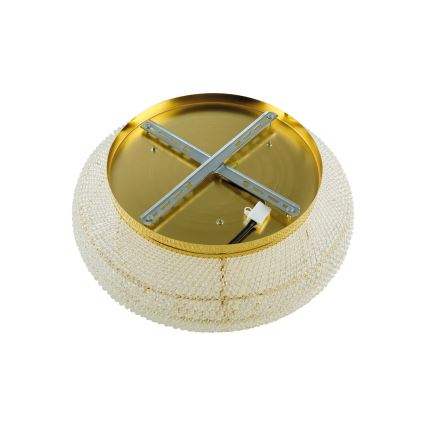 Ideal Lux - Кристален плафон PASHA 6xE14/40W/230V Ø 40 см златист