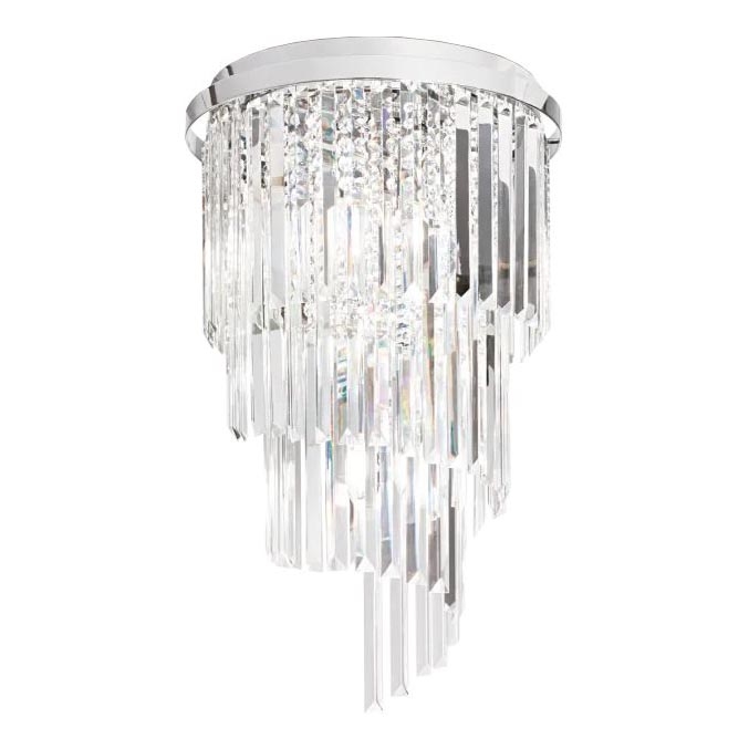 Ideal Lux - Кристален полилей за повърхностен монтаж CARLTON 8xE14/40W/230V Ø 40 см лъскав хром