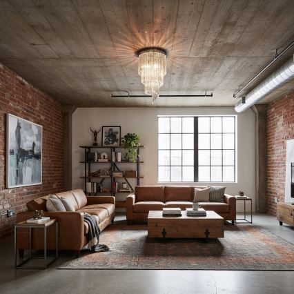 Ideal Lux - Кристален полилей за повърхностен монтаж CARLTON 8xE14/40W/230V Ø 40 см лъскав хром