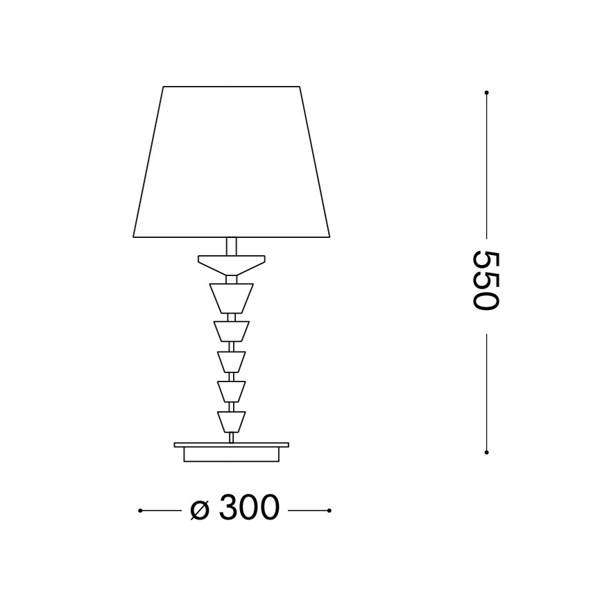 Ideal Lux - Кристална настолна лампа PEGASO, 1xE27/60W/230V, лъскав хром