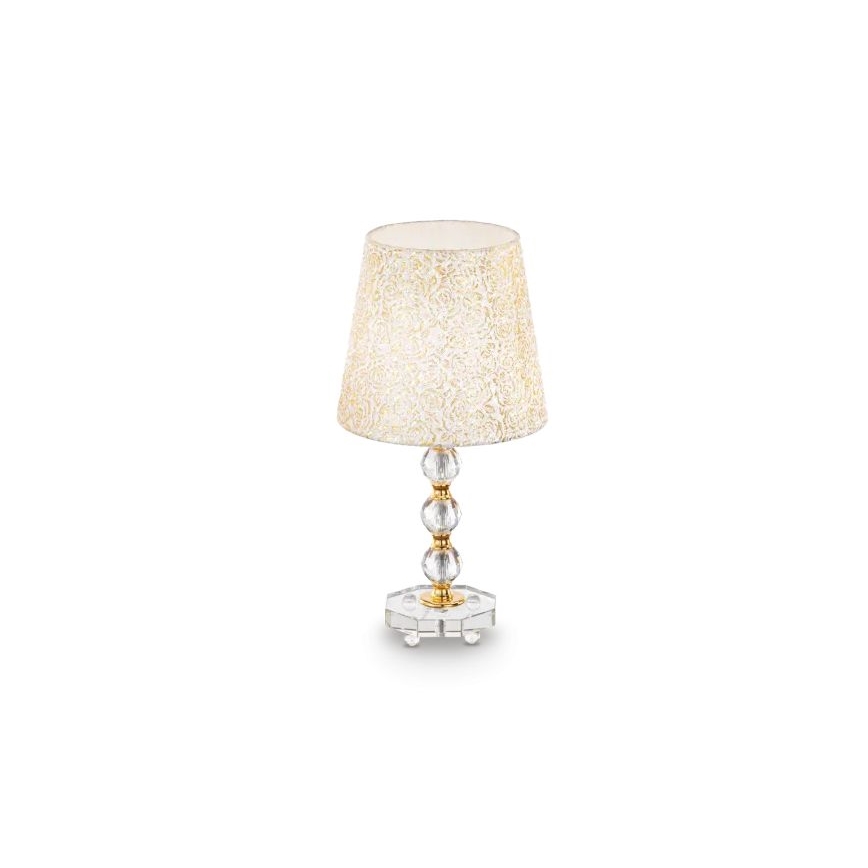 Ideal Lux - Кристална настолна лампа QUEEN 1xE27/60W/230V златист