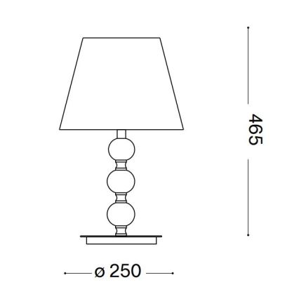 Ideal Lux - Кристална настолна лампа QUEEN 1xE27/60W/230V златист