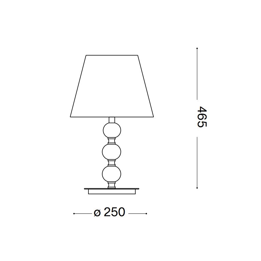 Ideal Lux - Кристална настолна лампа QUEEN 1xE27/60W/230V златист