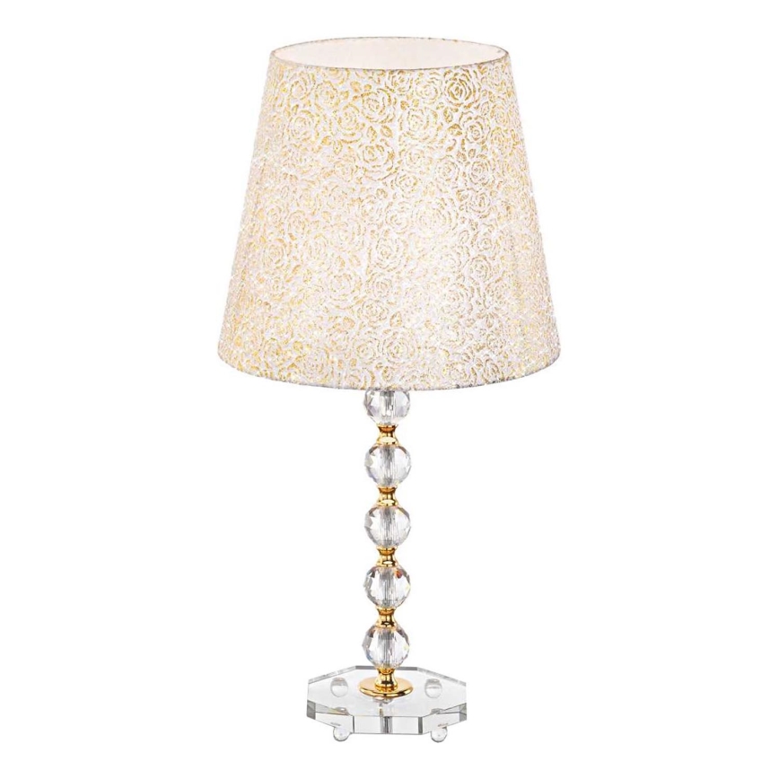 Ideal Lux - Кристална настолна лампа QUEEN 1xE27/60W/230V златист
