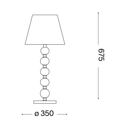 Ideal Lux - Кристална настолна лампа QUEEN 1xE27/60W/230V златист