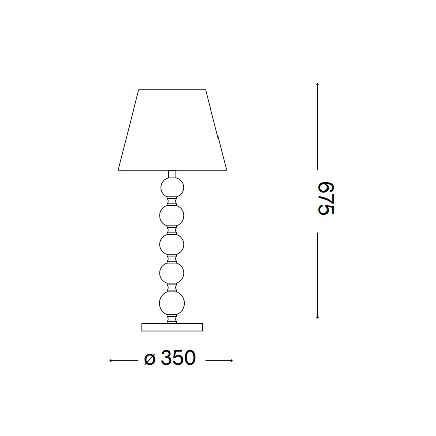 Ideal Lux - Кристална настолна лампа QUEEN 1xE27/60W/230V златист