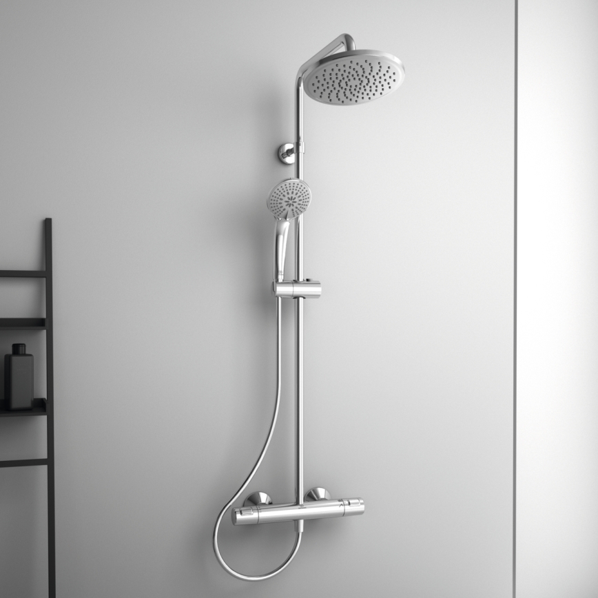 Ideal Standard A7208AA - Душ комплект с термостатен смесител CERATHERM T25, гланцов хром
