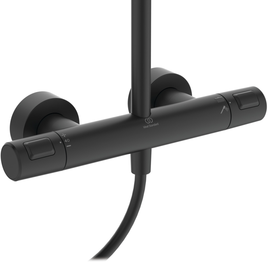 Ideal Standard A7545XG - Душ комплект с термостатен смесител CERATHERM T25 матово черен