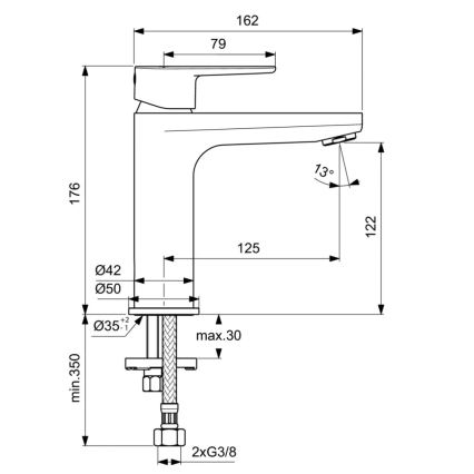 Ideal Standard BC554AA - Смесител за умивалник CERAFINE MODEL O 17,6 см лъскав хром