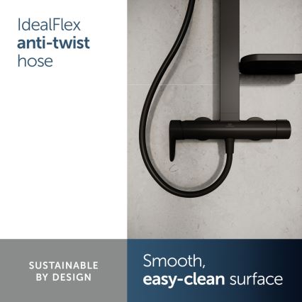 Ideal Standard BD584XG - комплект за душ със смесител CERAFLOW ALU+ в матово черно