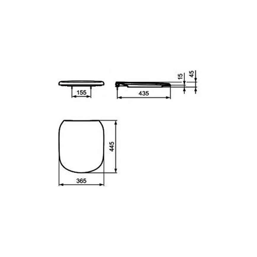 Ideal Standard T352901 - Тоалетна седалка SoftClose TESI бяла