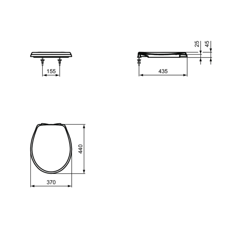 Ideal Standard W303001 - Тоалетна седалка с плавно затваряне (SoftClose), бяла