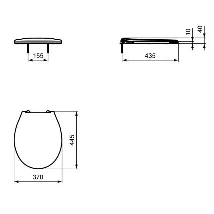 Ideal Standard W835001 - Бяла тоалетна седалка