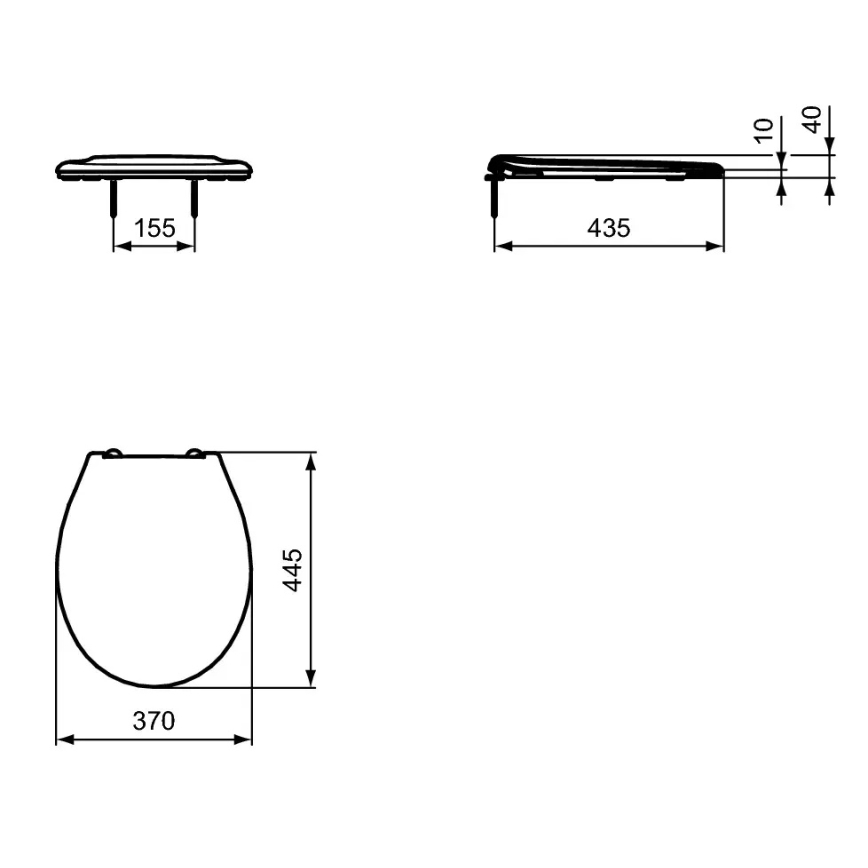 Ideal Standard W835001 - Бяла тоалетна седалка