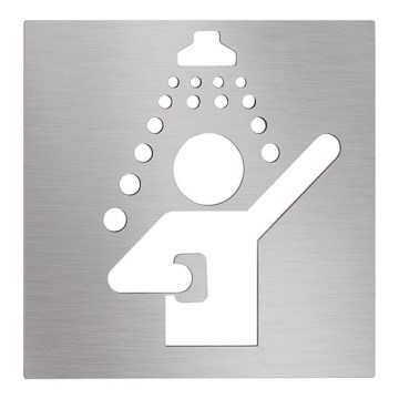 Ikona Душ 12x12 cm, неръждаема стомана/сребрист